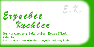 erzsebet kuchler business card